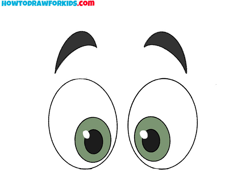 eyes drawing easy cartoon