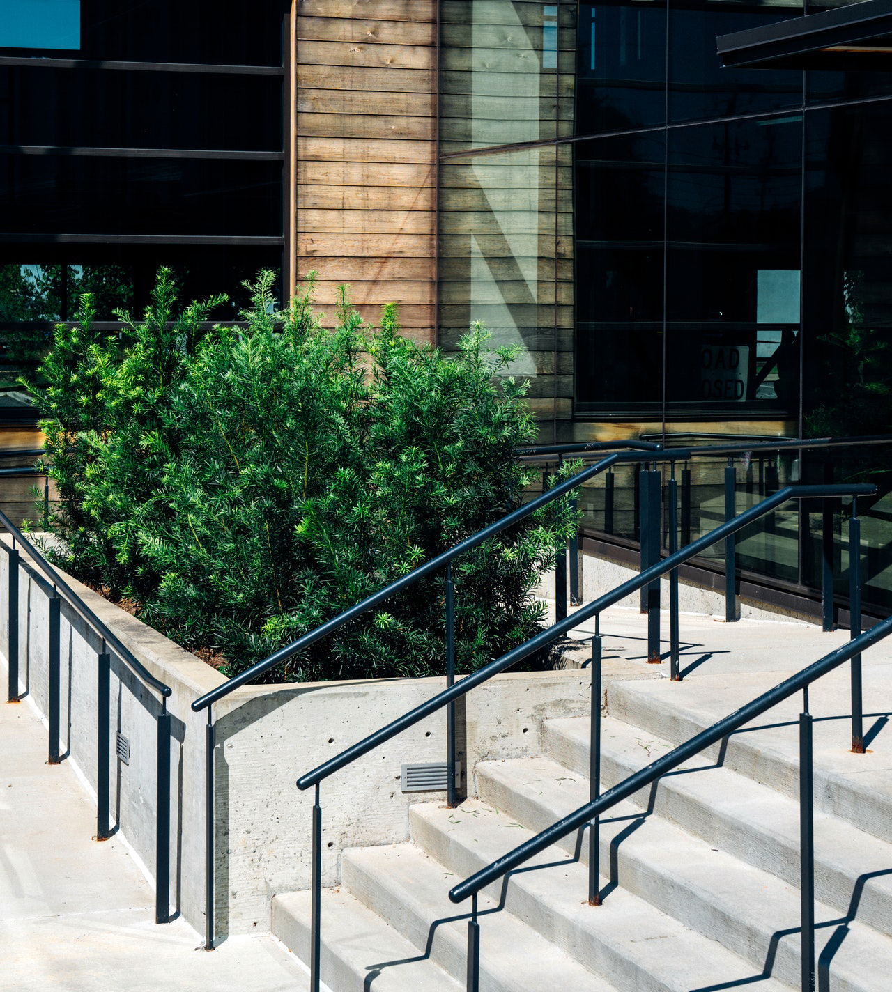 outdoor steps and railings