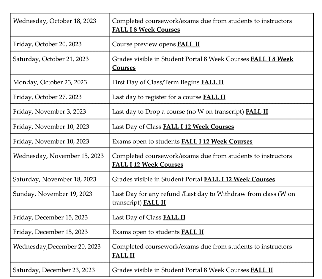 cdu important dates 2023