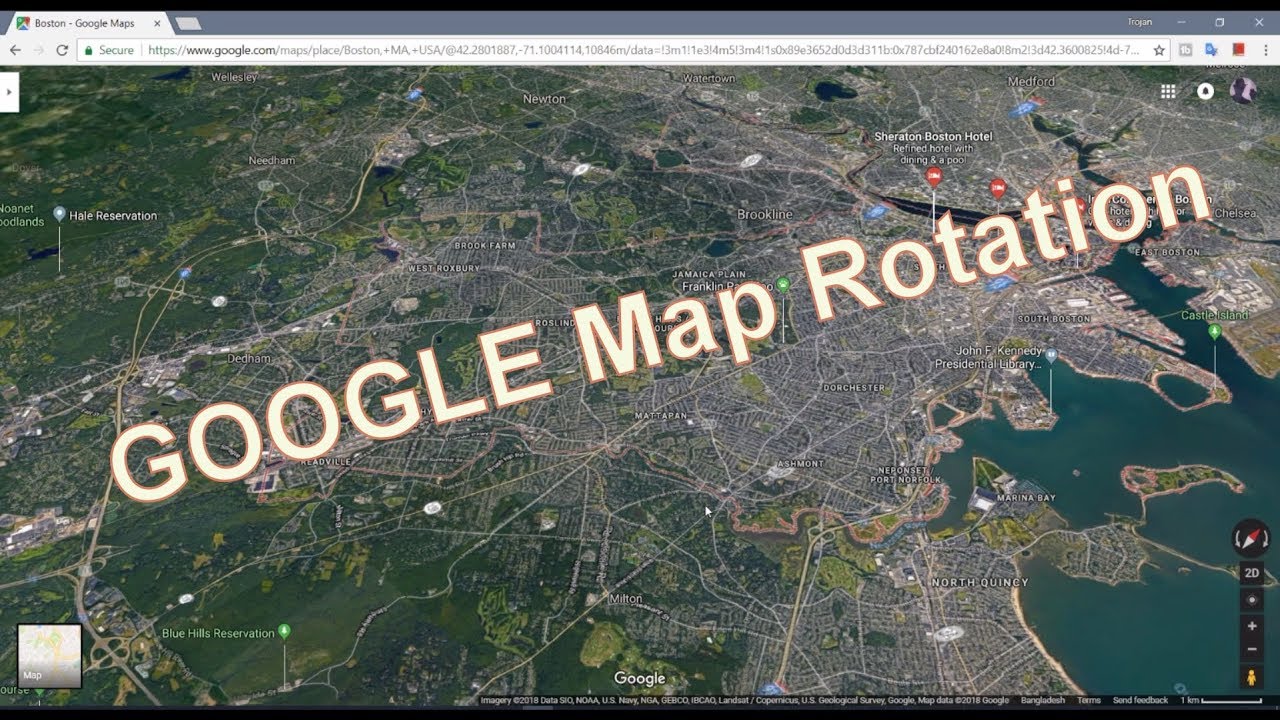 rotate map in google maps