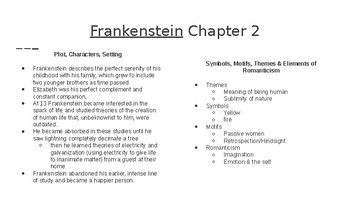 frankenstein chapter summary