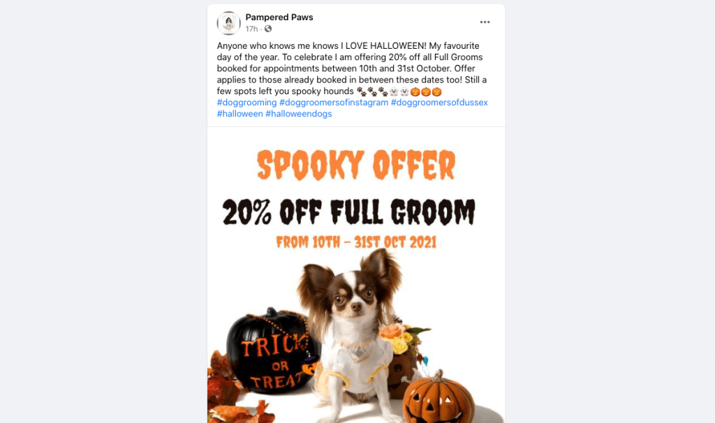 petco halloween grooming package