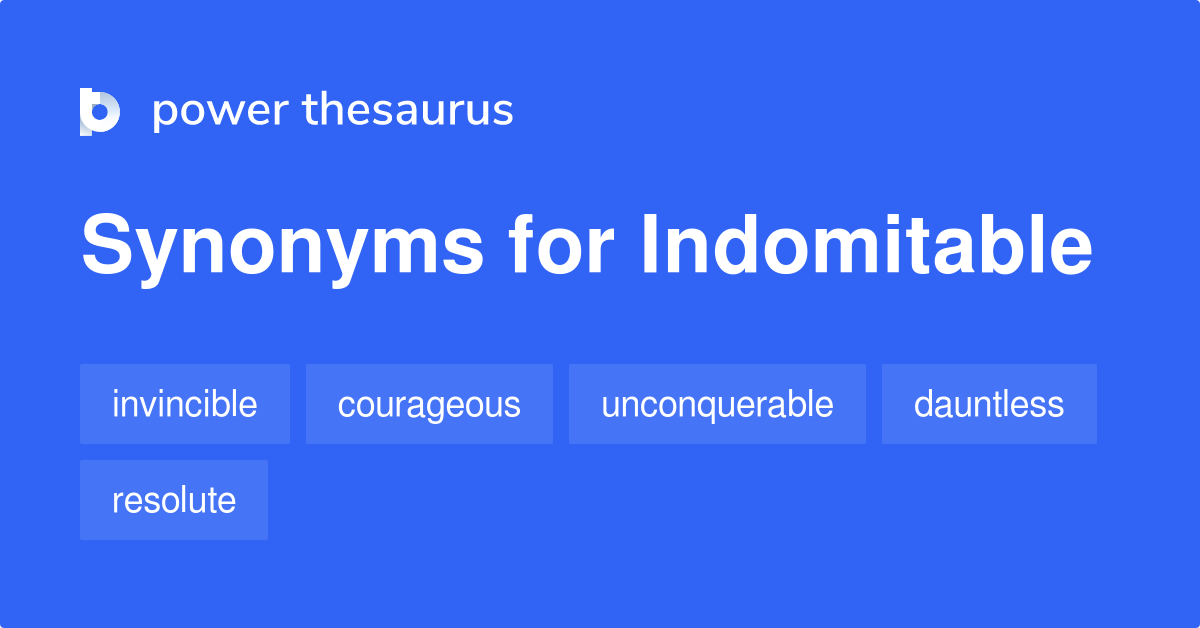 indomitable thesaurus