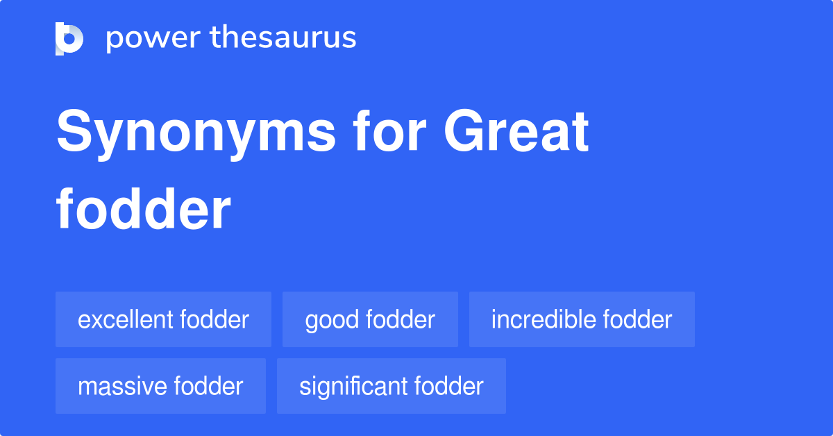 fodder thesaurus