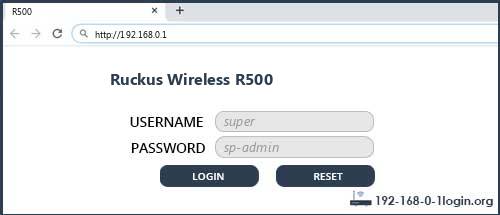 ruckus wireless default login