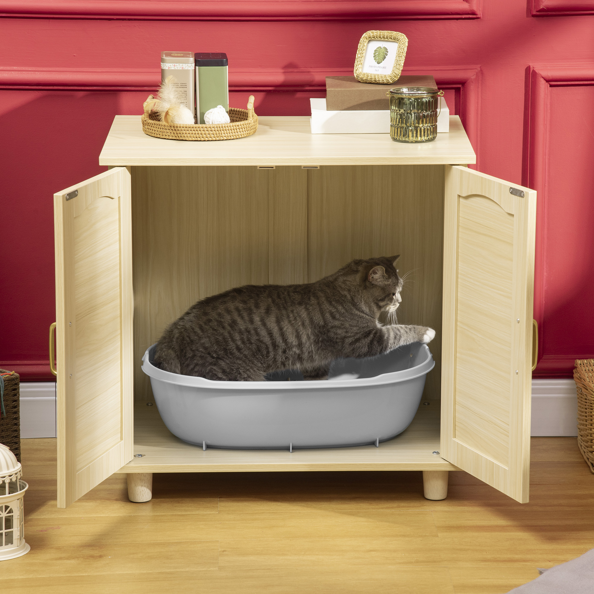 pawhut cat litter box