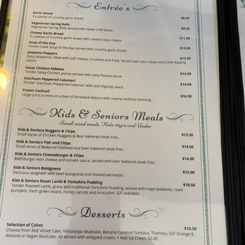 settlers house york menu