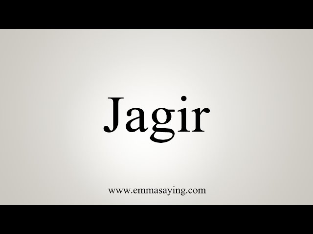 jagir meaning in history