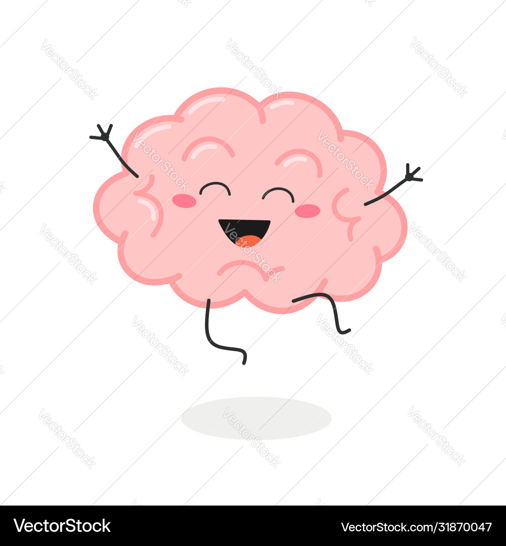 cartoon brain character