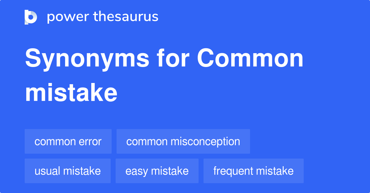 mistake thesaurus