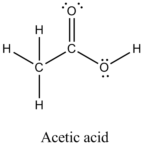 acetic acid lewis dot structure