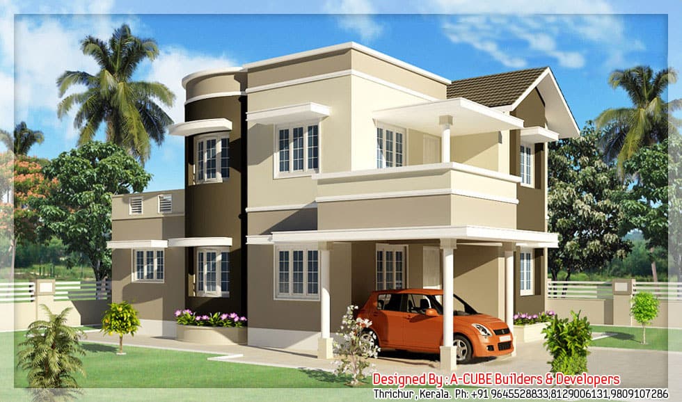 kerala duplex house design