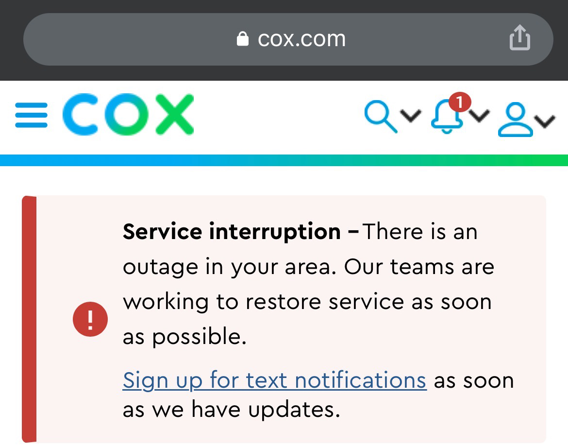 is cox cable down