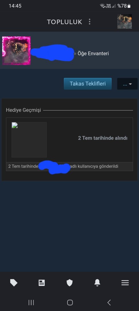 steam hediye geçmişi