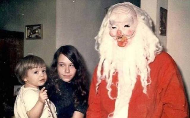 vintage creepy santa