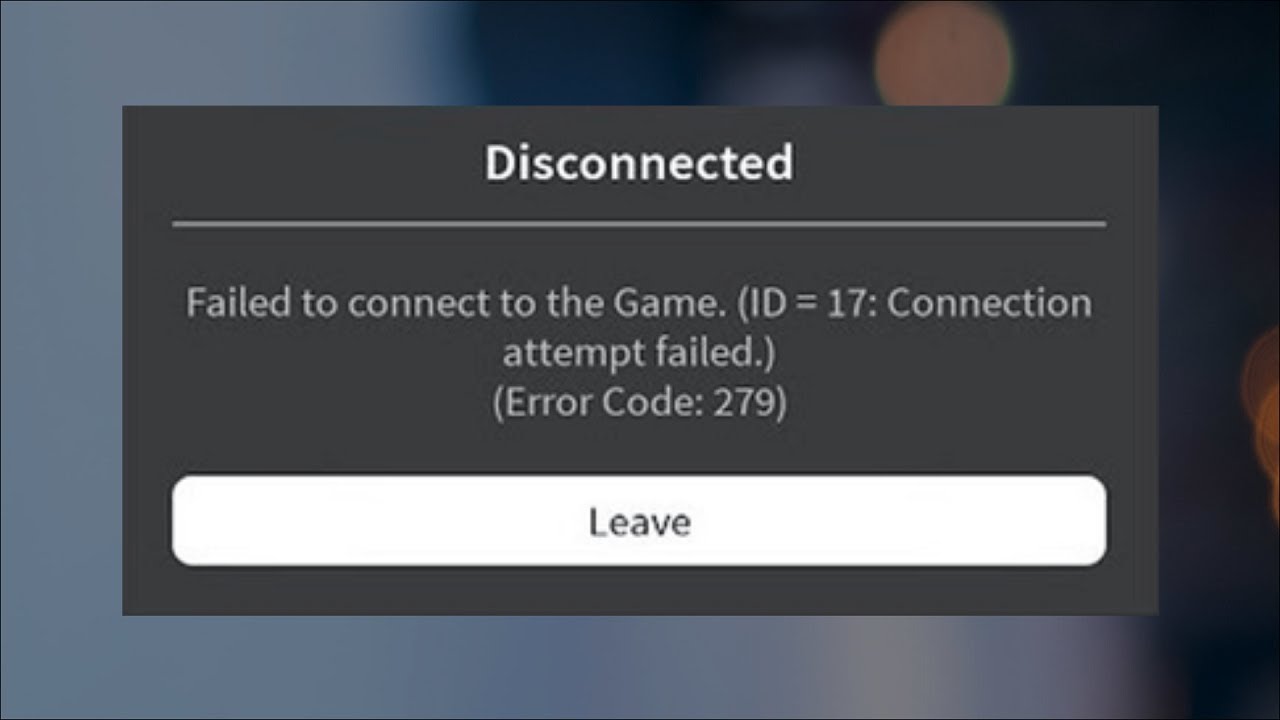 failed to connect to game id 17