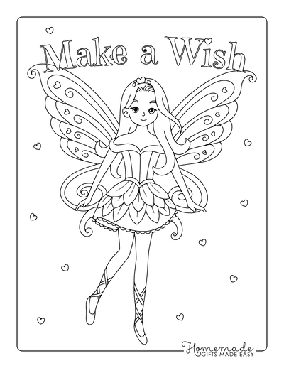 fairy colouring pages printable