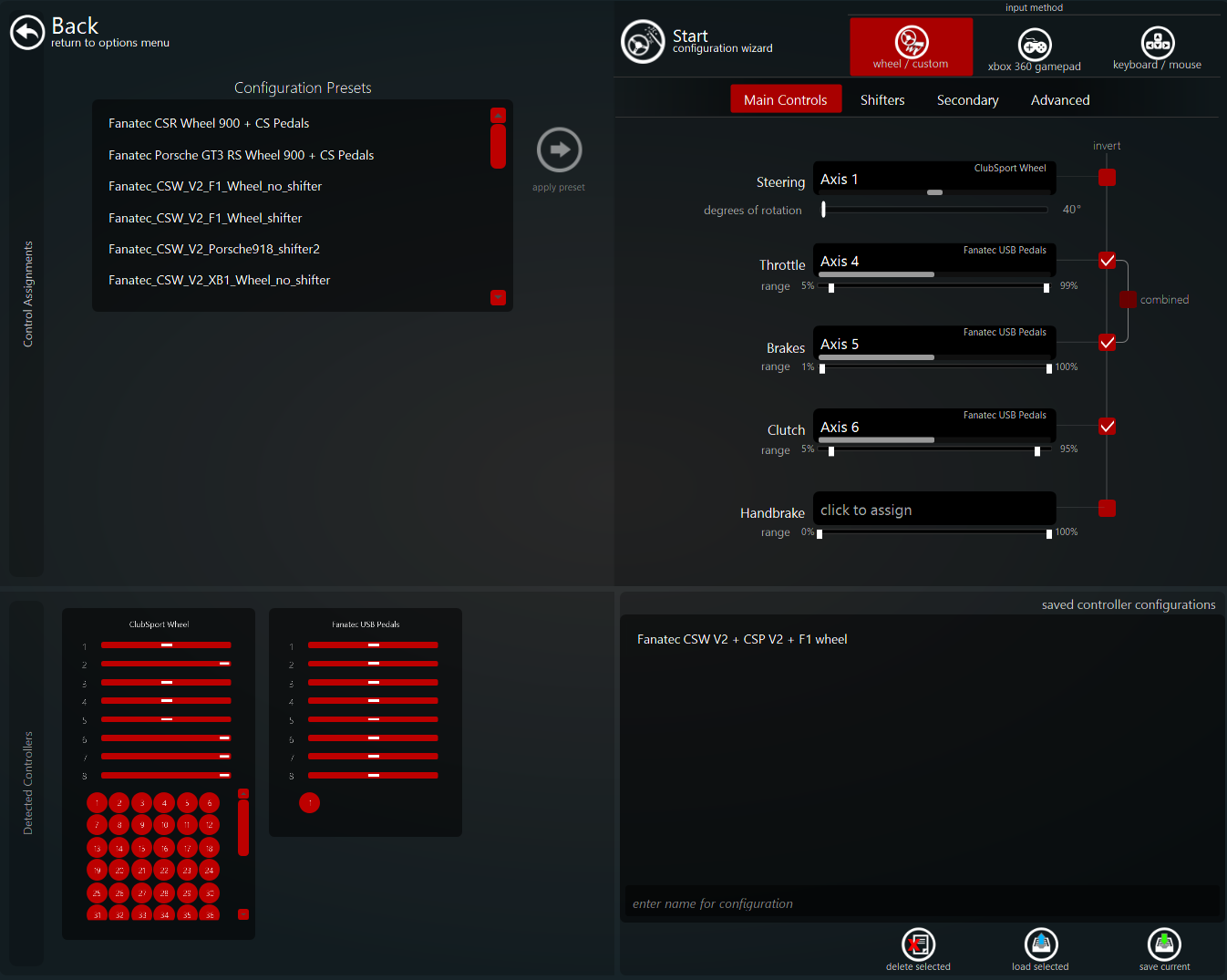 fanatec assetto corsa settings