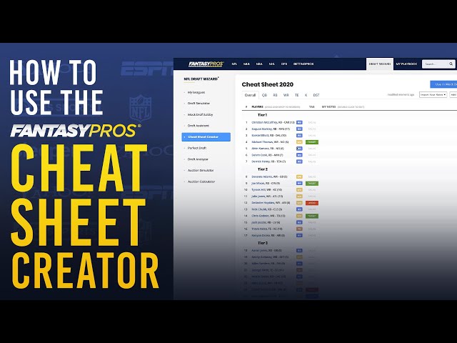 fantasypros cheat sheet