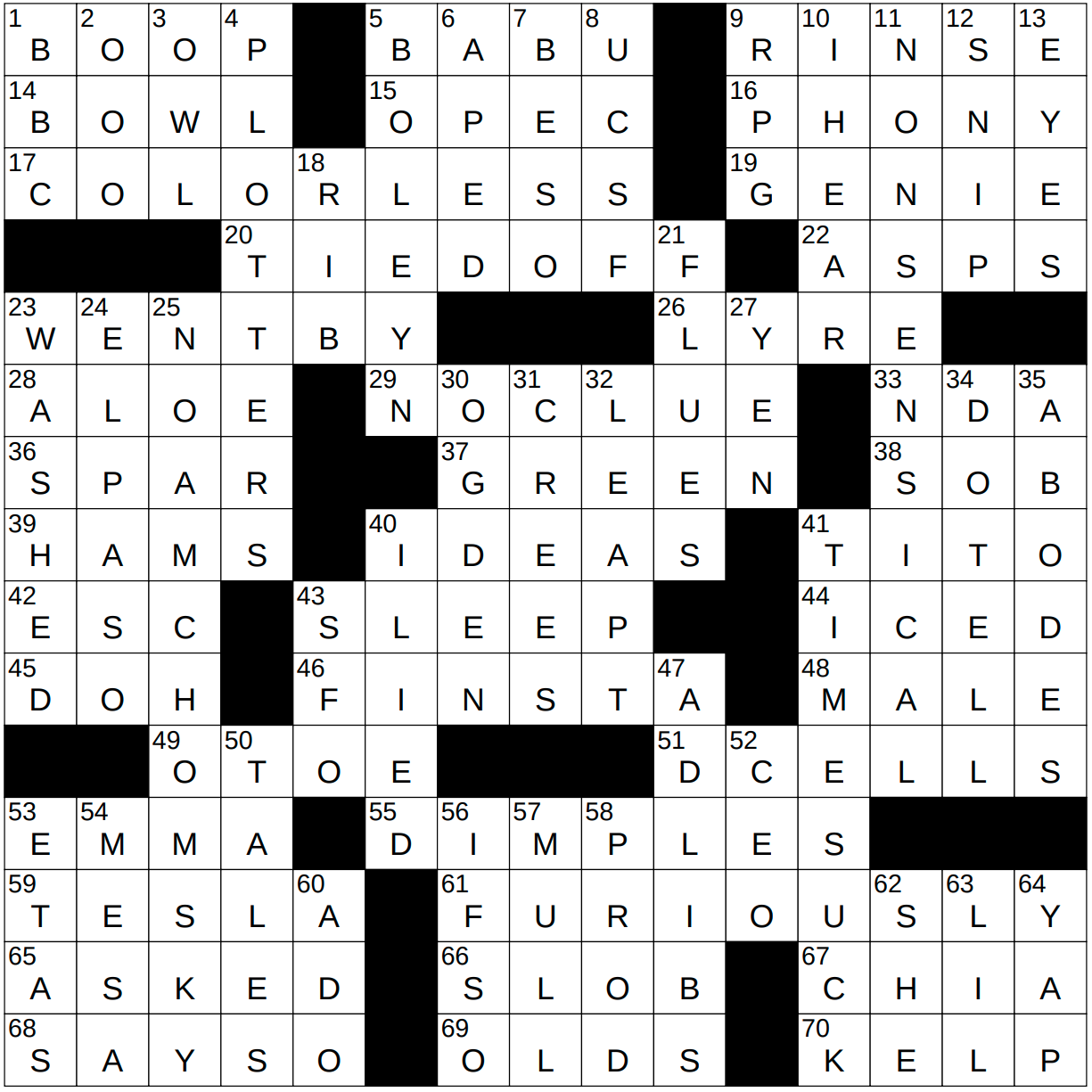 nonsensical crossword clue