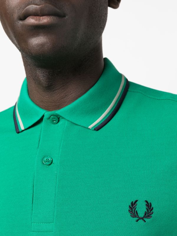 contrast trim polo shirt