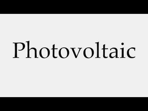 photovoltaic pronunciation