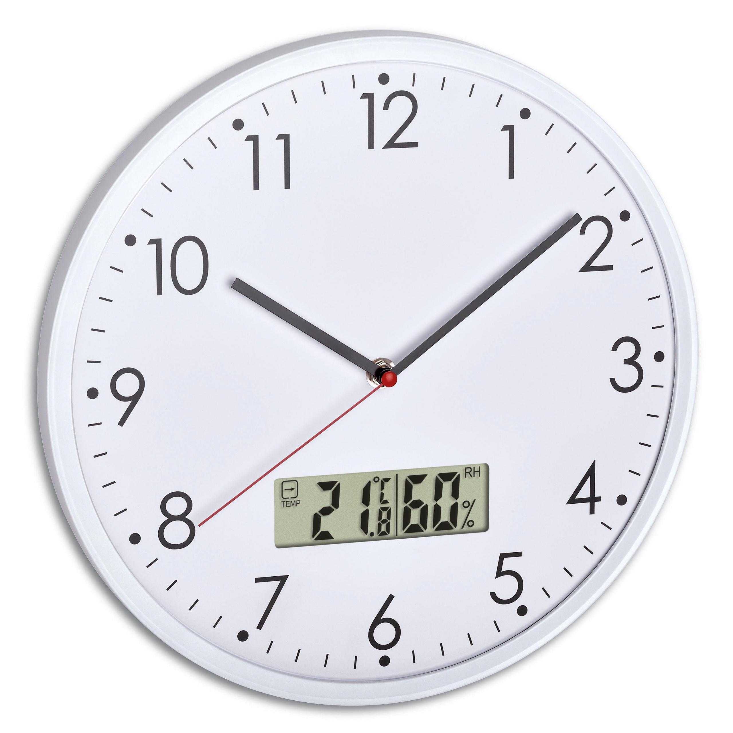 wall clock with temperature