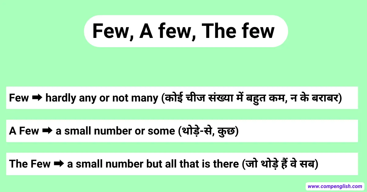 very few meaning in hindi