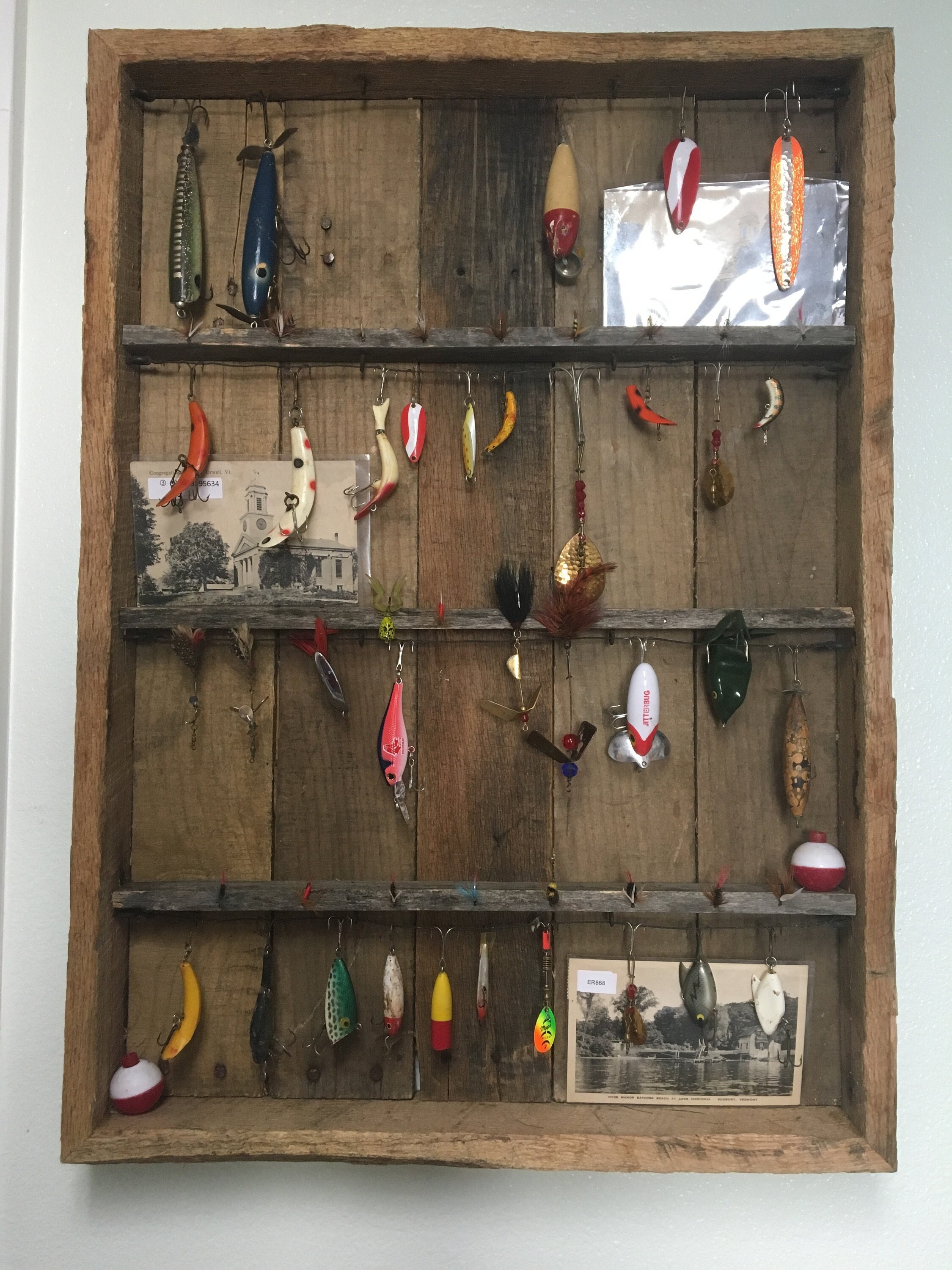 old fishing lure display