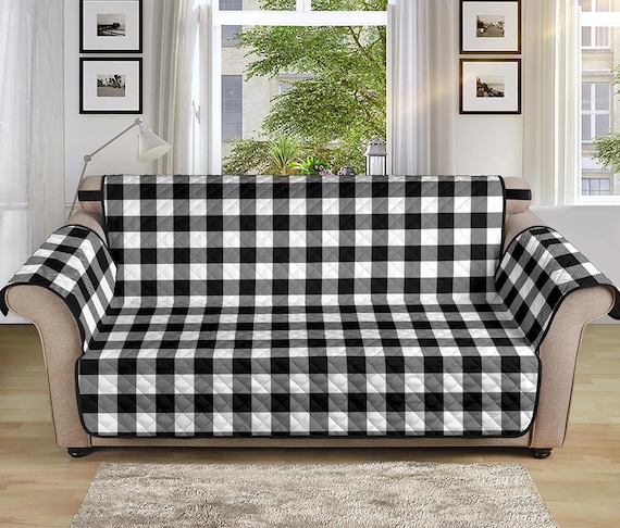 black and white sofa cover