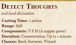 5e detect thoughts