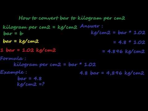 bar vs kg cm2