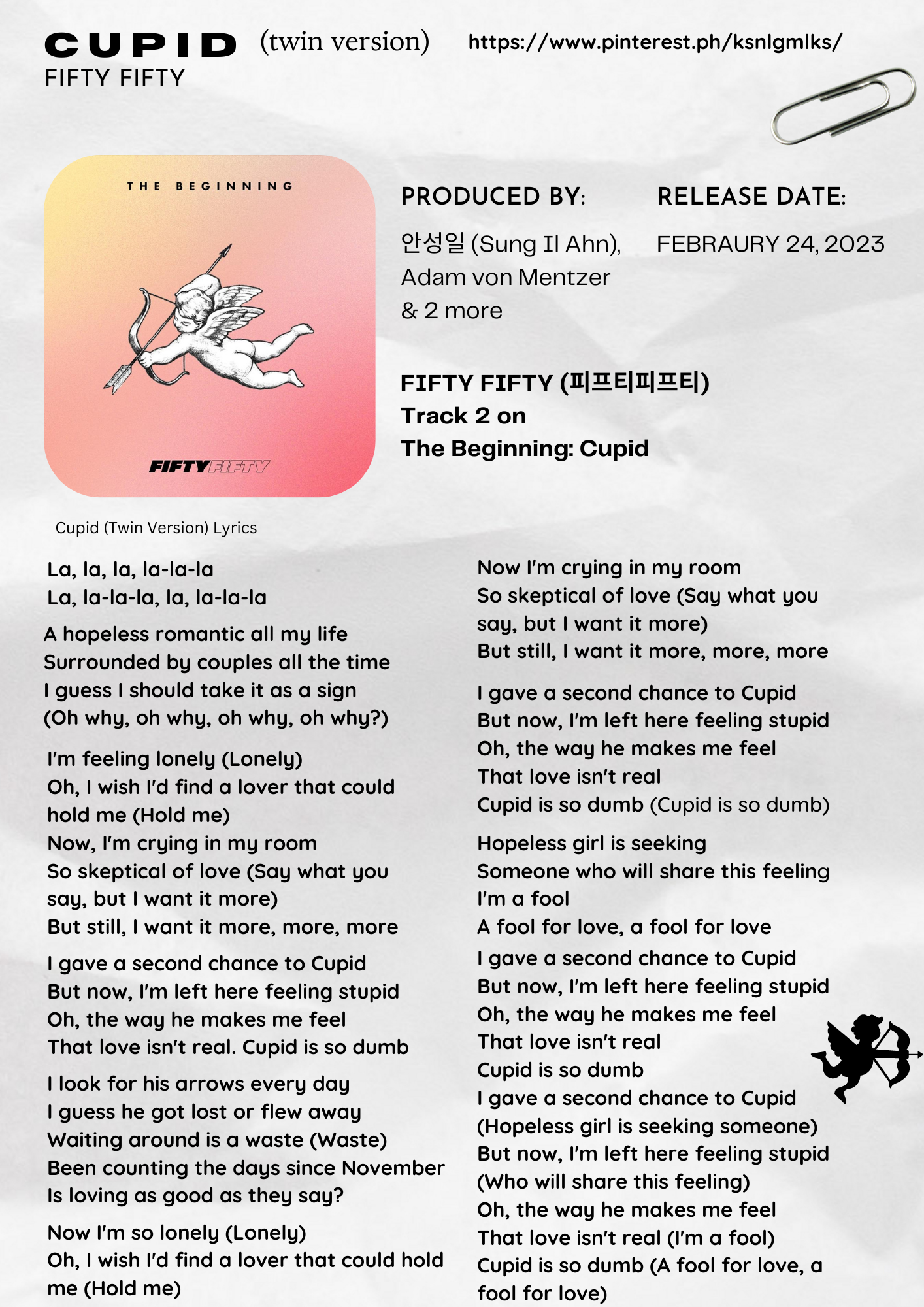 fifty fifty - cupid lyrics english version