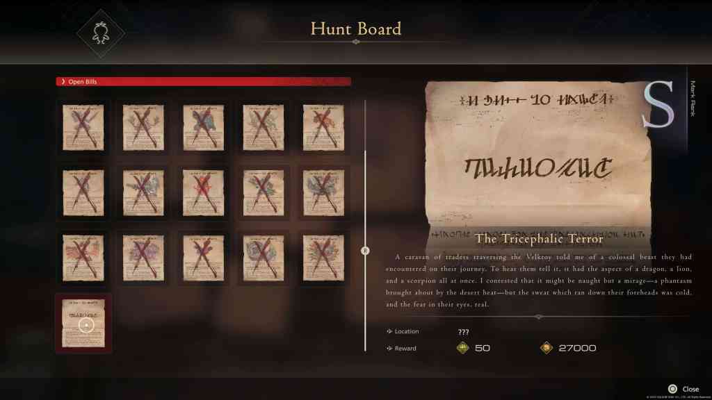 final fantasy 16 hunt board