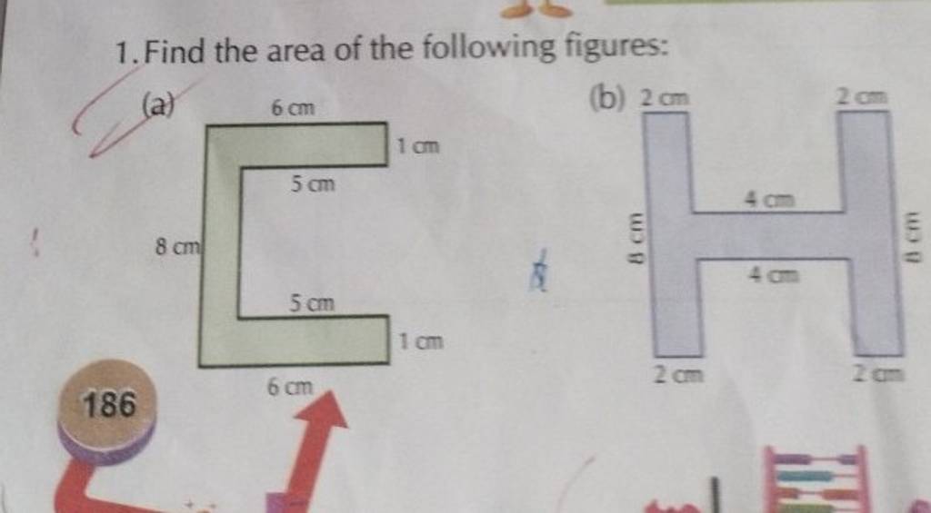 find the area of the following