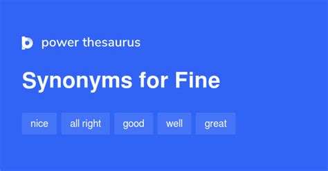 fine thesaurus