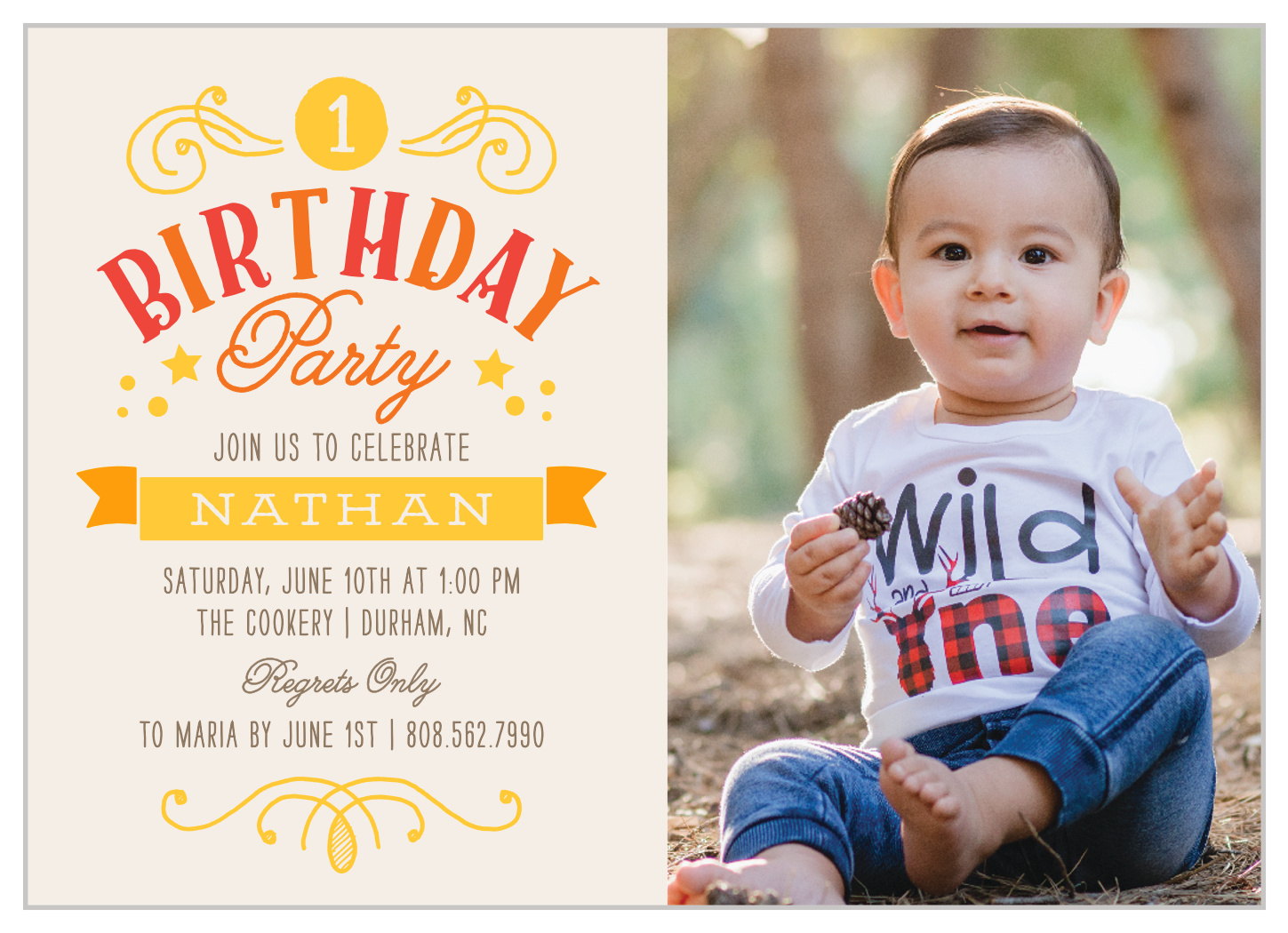 first birthday invitation