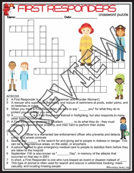 first responders for short crossword clue