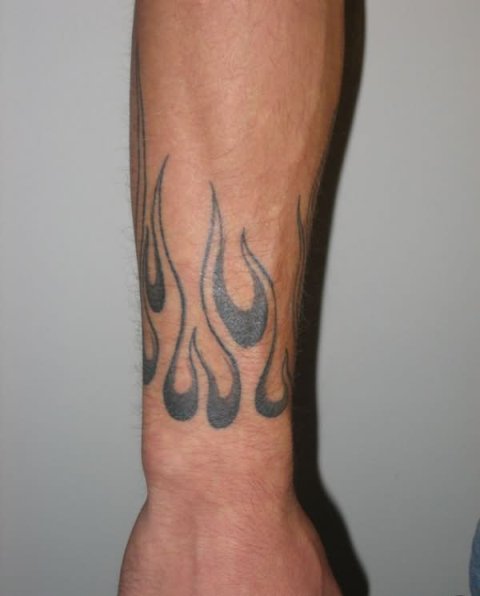 flame tattoo arm