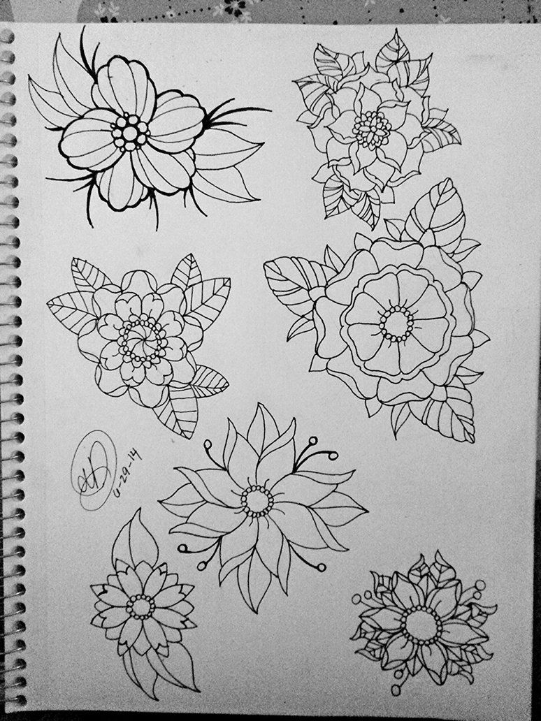 flash tattoo flowers