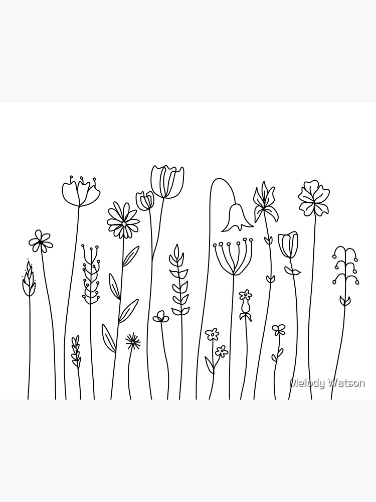 flower line art