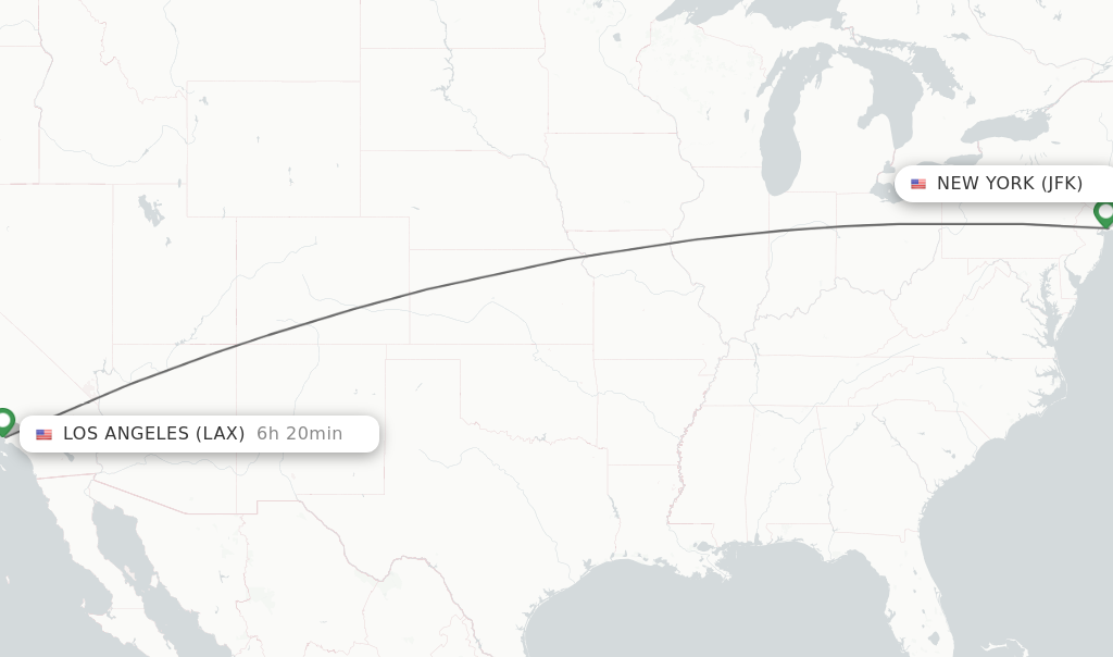 flying time new york to la