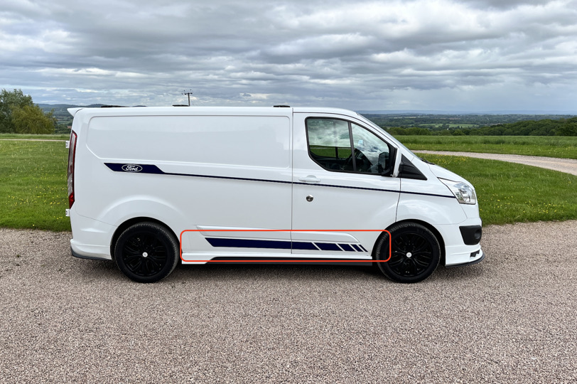 ford transit custom stripes