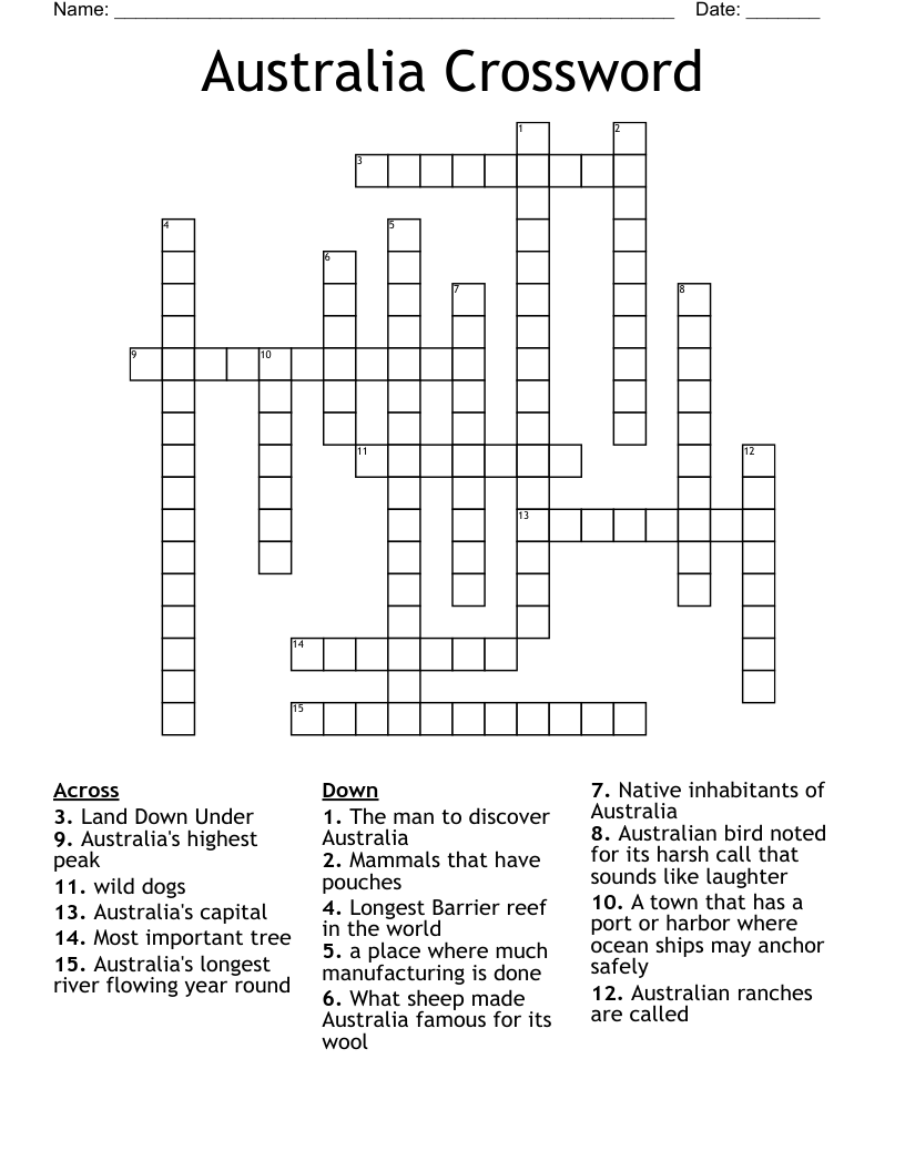 free aussie crossword puzzles for seniors