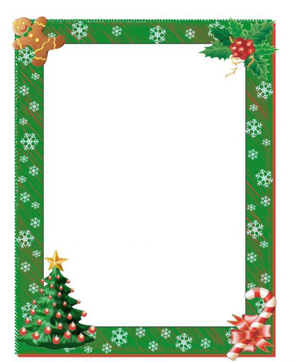 free christmas borders to print