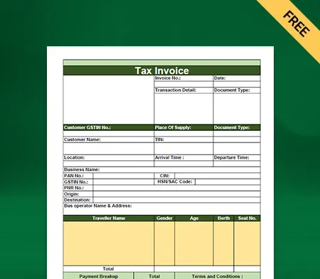 free download bus ticket format in excel