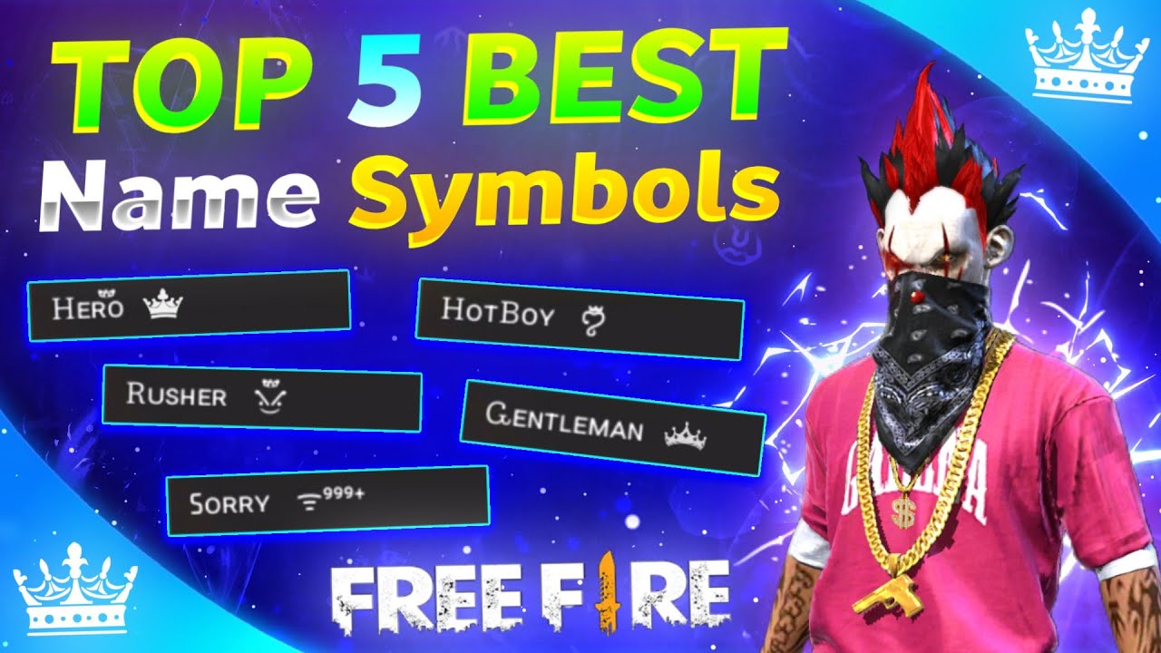 free fire name symbol