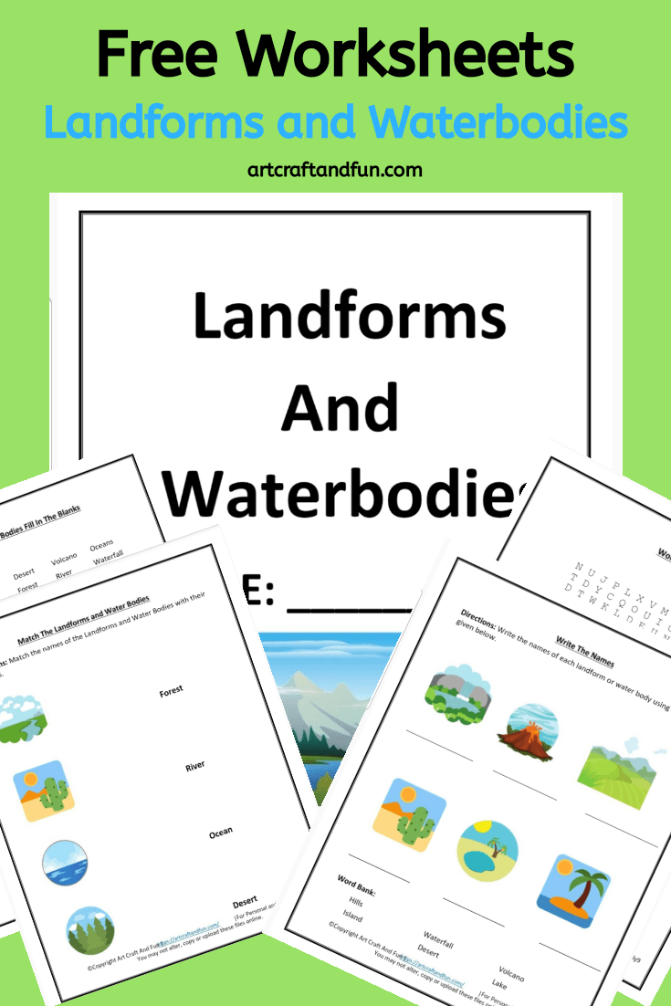 free landforms worksheets