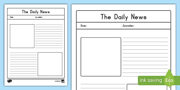 free newspaper template