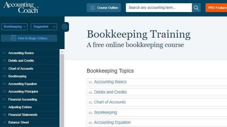 free online bookkeeping course